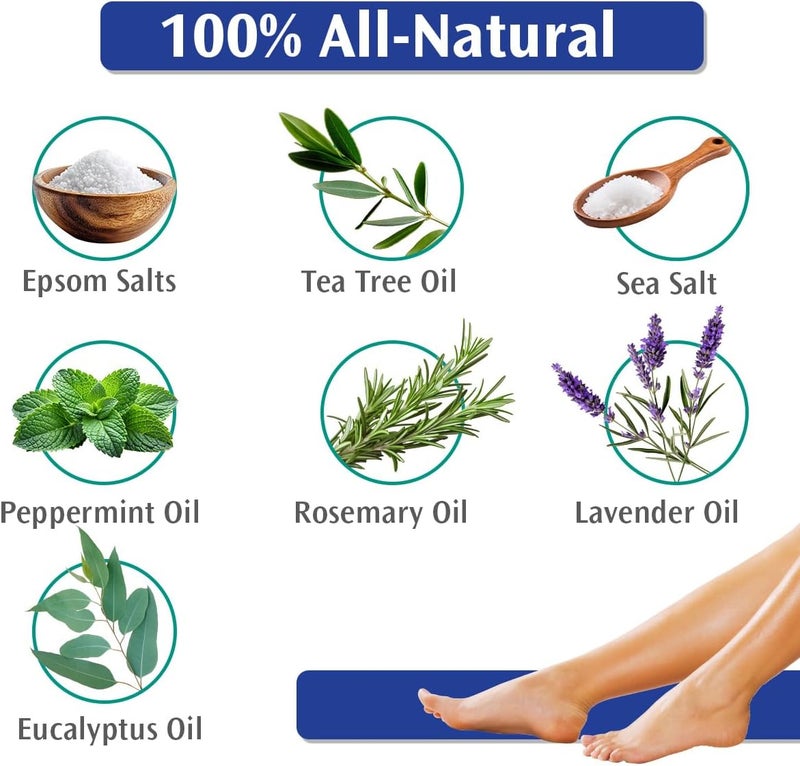 PediFix Soaking Crystals Foot Bath with Tea Tree Oil - 6 Packets of 1 oz Each - Image 4